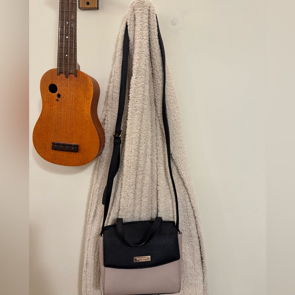 Kate Spade Black and Tan Crossbody Bag with Wallet